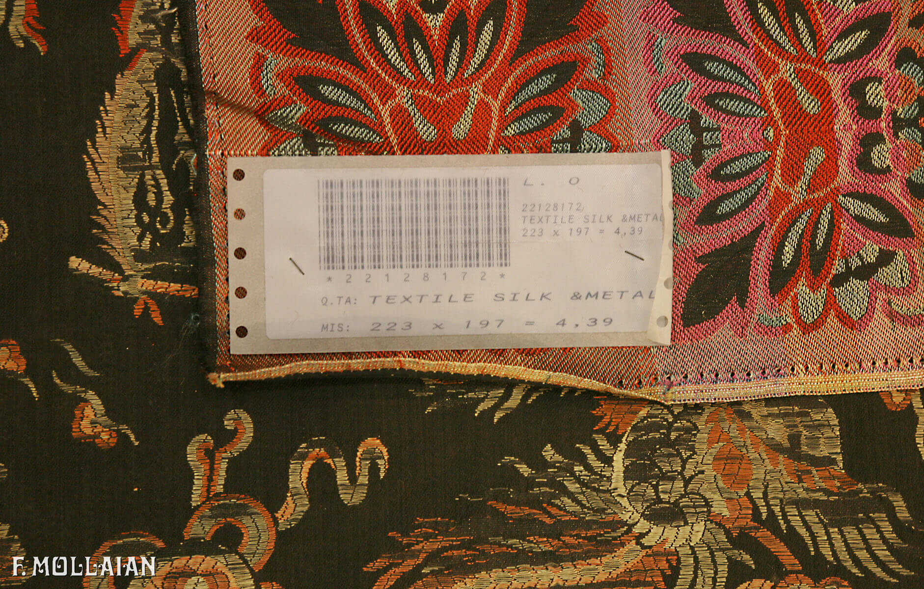Textile Chinois Antique Soie & Métal n°:22128172